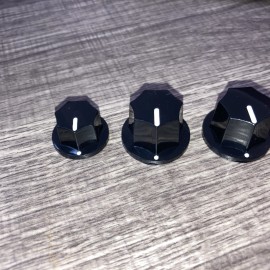 Fender New Set Of 3 Volume And Tone Knobs For Fender Jazz Bass Guitar