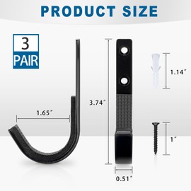 Gun Rack Storage Wall Mount Shotgun Rifle Hook Horizontal Metal Gun Hanger for Any Rifles Shotguns Archery Bow and Sword with Soft Padding, Wall Mount Storage & Display Heavy Duty Steel 6 Pack