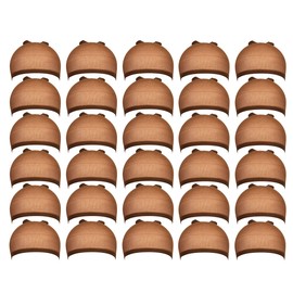 DEPHNARSA Wig Caps, 24 Pieces Stretchy Nylon Wig Caps for Wigs, Wig Caps for Women and Men (Dark Brown)
