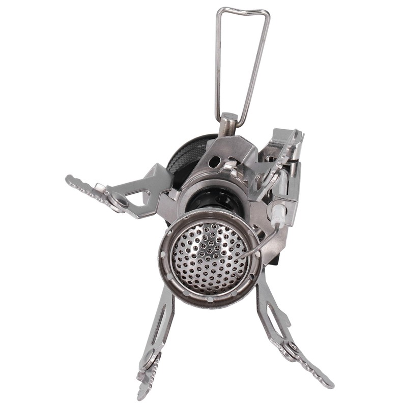 Backpacking Stove High Temperature Resistance Lightweight Foldable Gas Stove Adjustable