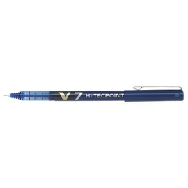 Pilot V7 Hi-Tecpoint Rollerball Pen, 0.7 mm Tip - Blue, Pack of 3