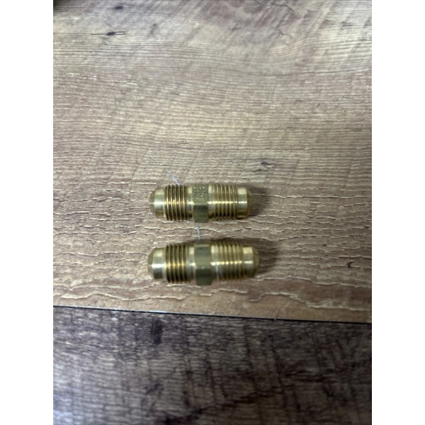 uxcell 2 pcs Brass Tube Coupler 5/16" Flare Male Connector