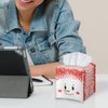 Pzuqiu Christmas Cute Snowman Tissue Box Cover,Square Facial Tissue Holder