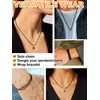Bestyle Long Leather Necklace Wax Cord Rope Chain Men, Mens