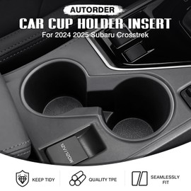 Autorder Car Cup Holder for Subaru Crosstrek 2024-2026 Accessories Water Cup Holders TPE Durable Cup Holder Insert for Crosstrek