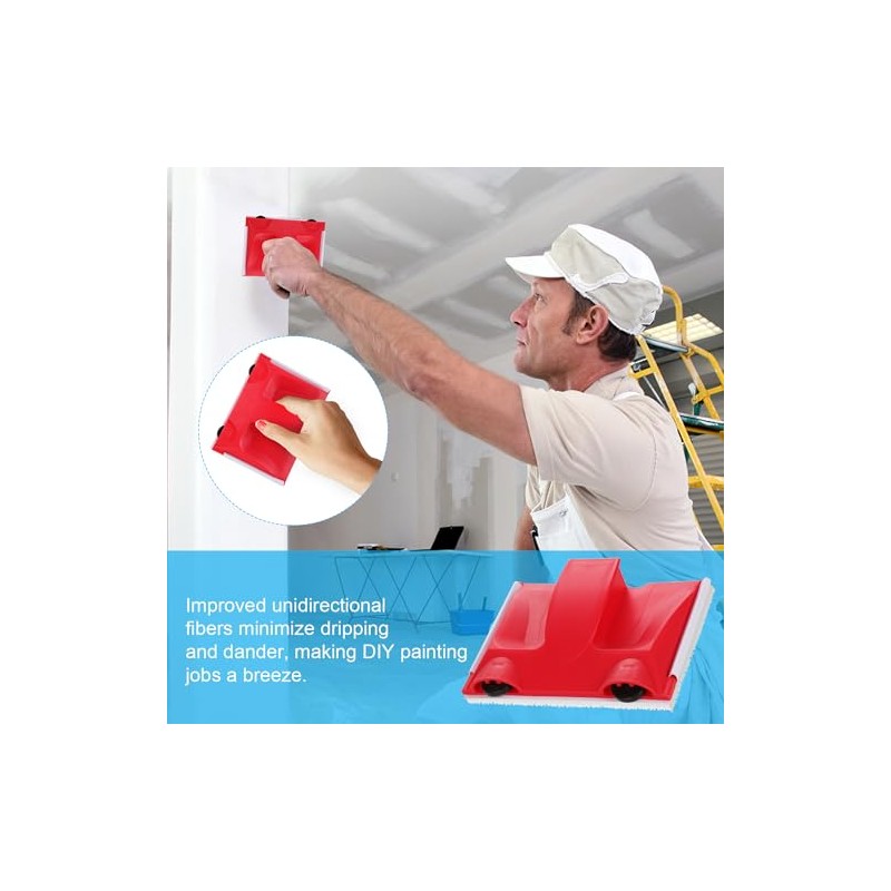 Paint Edger Trimmer with 2pcs Replacement Pad Refills, Edge Painting