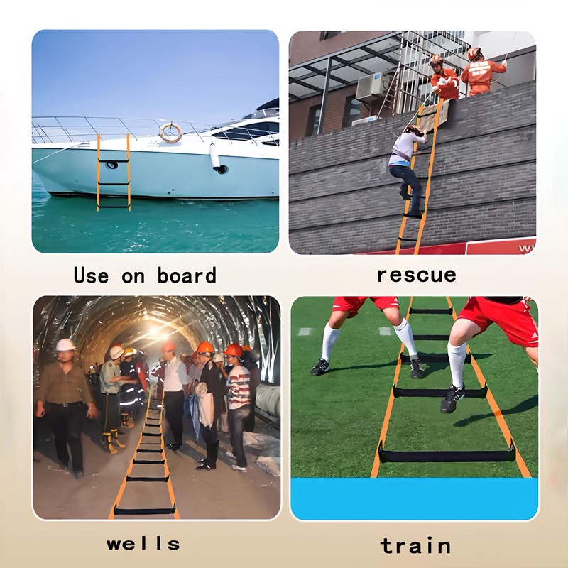 9.8ft Fire Escape Ladder, Emergency Safety Rope Ladder for Windows,