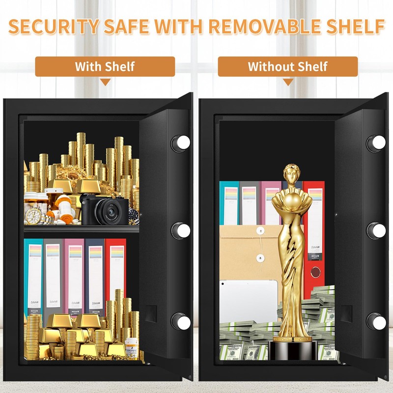 3.2 Cubic Feet Large Safes for Home Use Fire and