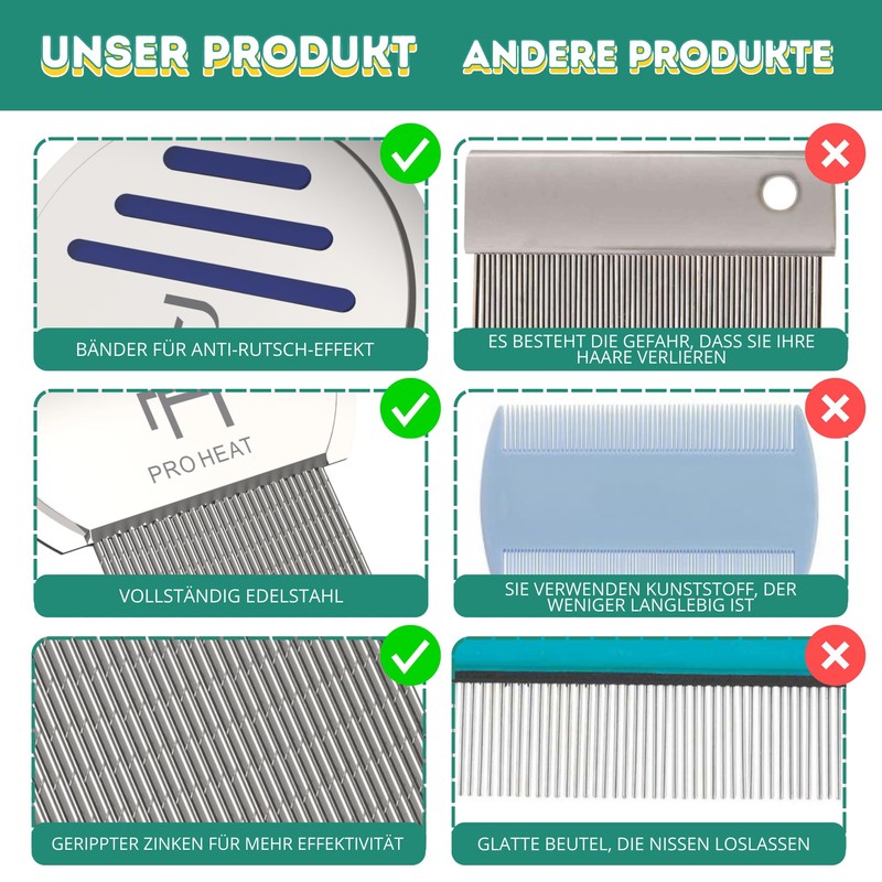 Professional Lice and Nit Needle Lice Comb for Kids Nits