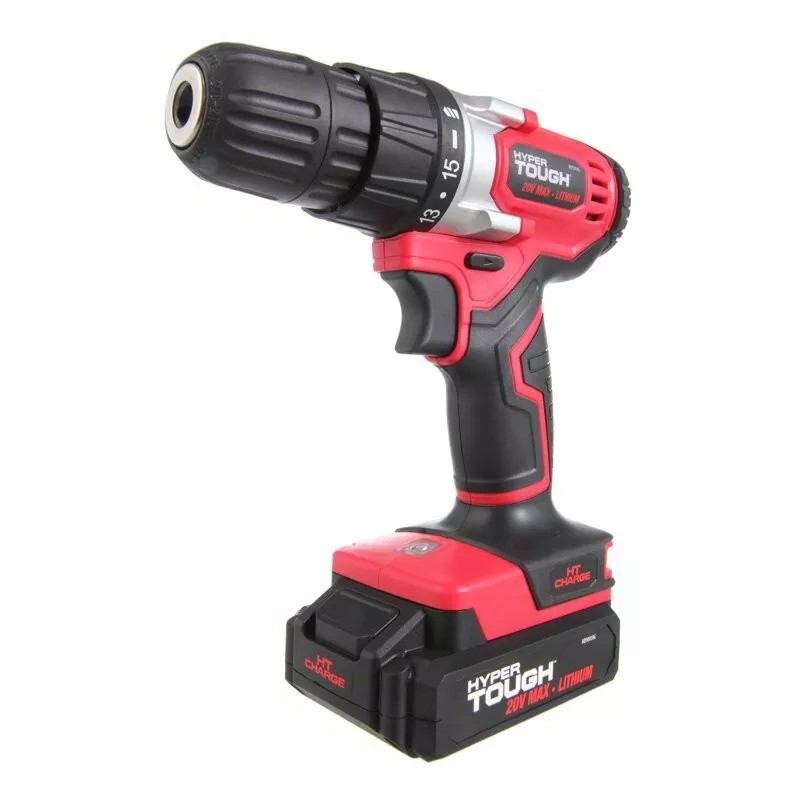 Hyper Tough 20V Max 3/8-in. Cordless Drill & 70-Piece DIY