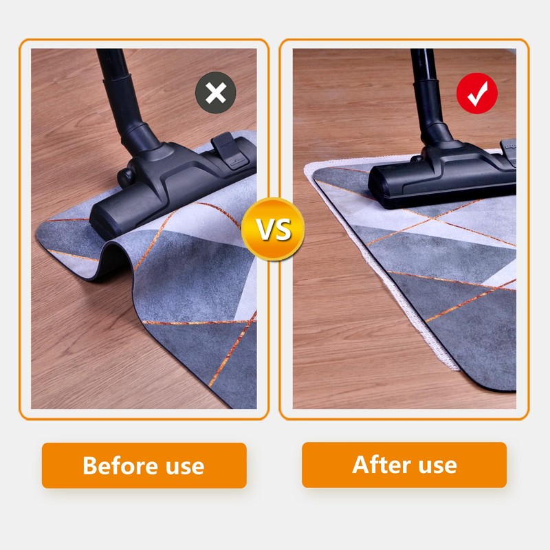 VABNEER Anti Slip Rug Underlay, 140x200cm Multipurpose PVC Cuttable Anti