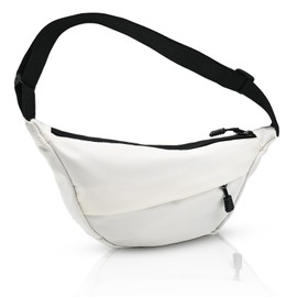 Fanny Pack for Kids, Waist Bag for Boys Teens Girls, Fashion Waist Pack with Adjustable Belt, Small Crossbody Bag Travel Pouch, Kids Lightweight Chest Bag Mini Belt Bags (White)