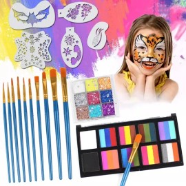 Set De Pintura Facial Y Corporal Con 26colore A Base De Agua                                                                                          