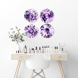 TracyArt Purple Decorations, Vanity Decor - Girls Room Wall Decor, Bedroom Decor for Teen Girls, 4 Pcs 12"
