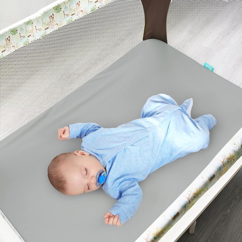 Travel Cot Sheets 95x65cm Fitted, 4 Pack Ultra Soft &