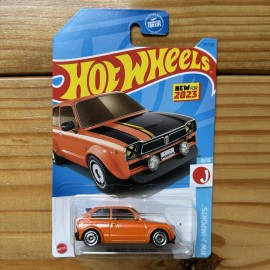 Honda Hot Wheels ‘73 Honda Civic Custom Orange 117/250 1:64 Diecast Car J-Imports 2023
