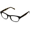 A.J. Morgan Requiem 2.50 Rectangular Reading Glasses, Black & Tortoise,
