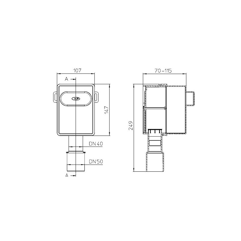 Hutterer und Lechner HL 4000 Flush-Mounted Washer Kit, Includes Mounting