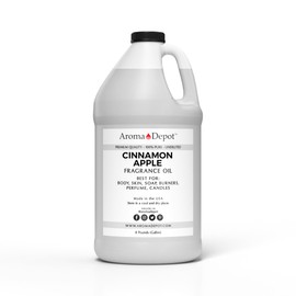 Aroma Depot Cinnamon Apple 8 lbs. Fragrance Oil I Perfume I Scented Oil. DIY Projects such as Candles, Bath Bombs, Body Butters, Creams & Lotions. Few Drops in the Diffuser, Burners, or Warmers.