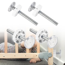 Pressure Screws for Children's Gate, Holder Stair Safety Gate, Pressure Screws Clamping Screw Grid, M10 x 80 mm, for Stair Gate, Children's Gate, Pet Stair Gate, Baby Gate, Pack of 4