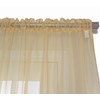 NIM Textile Elegant Sheer Voile Curtains Panels, Rod Pocket Top,