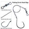 Dr.Fish 30 Pack Circle Hooks Rigs 12" Snelled Fishing Hooks