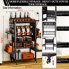 All-Metal Heavy-Duty Power Tool Organizer with Charging Station 8 AC