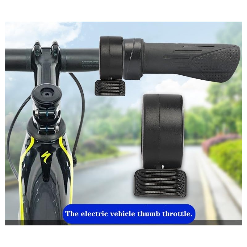 LiveOnce E-Bike Thumb Throttle 130X,Waterproof Accelerator,22.2mm/0.87in Handlebars，Left/Right Universal Bicycle Conversion