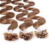 hair2heart Extensions Echthaar Bondings Gewellt - 25 Strähnen 0.5g 40cm