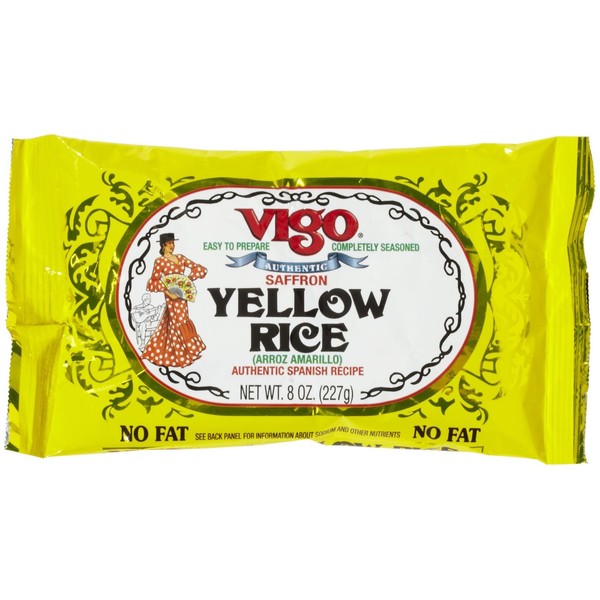 Vigo Authentic Saffron Yellow Rice, Low Fat, 8oz (Yellow Rice, Pack of 1)