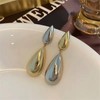DIAMANTIO 18K Gold Plated Elegant Two-Tone Teardrop Dangle Earrings –