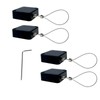 HXymxkeqi Retractable Cable Lock with Double-Sided Adhesive ABS Remote Control