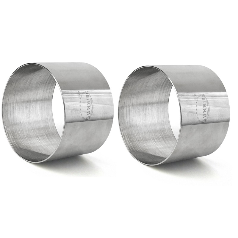 (Pack of 2) Round Food Ring, Stainless Steel (3.5" D