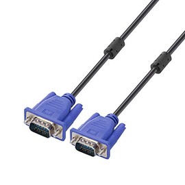 ENUODA Cable VGA azul de 15 pines con conector macho a macho para monitor de computadora, cable de alambre de 1,5 m