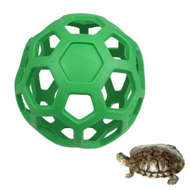 AOVNA Tortoise Treat Ball Feeder Ball Hollow Ball Vegetable Fruit Feeder Holder Pet Supplies Foraging Toy for Turtle Horse Rabbit (Green)
