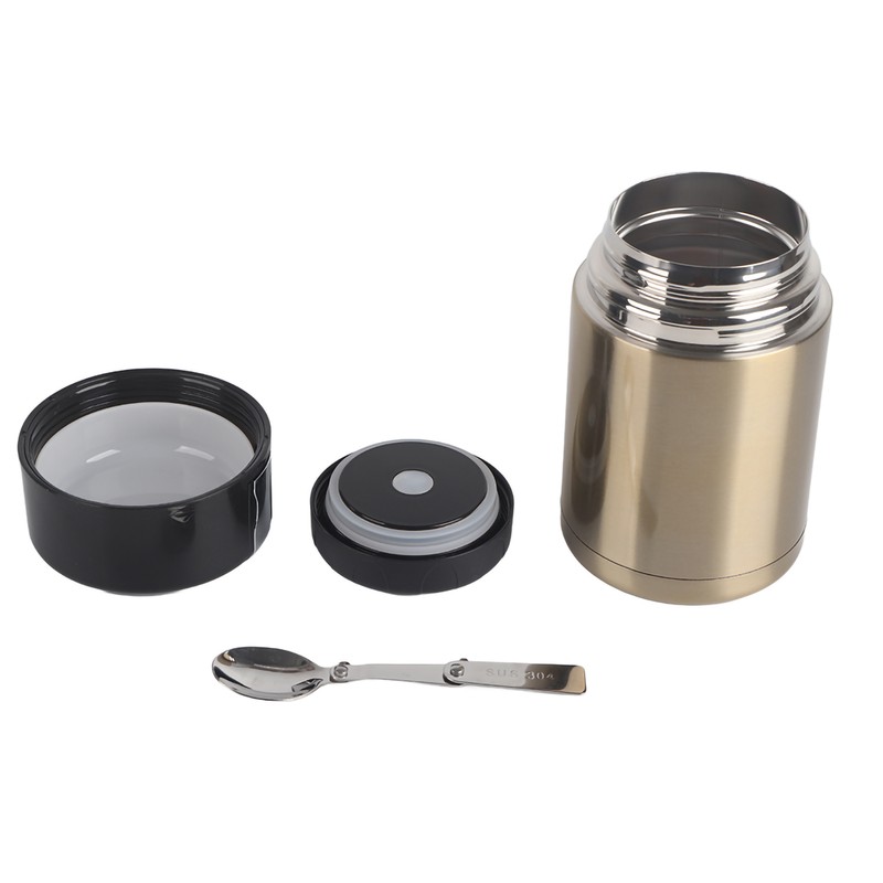 1000ml Stainless Steel Vacuum Thermos Lunch Box Smoldering Mug Insulated