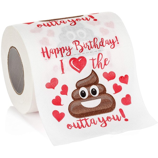 Maad Romantic Birthday Novelty Toilet Paper - Funny Gag for Him or Her