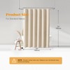 BTTN Cream Arch Textured Waterproof Fabric Shower Curtain Set, 72x72,
