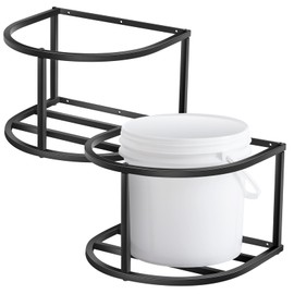 MorningRo 2 Pcs Bucket Holder 5 Gallon Horse Feed Pail Wall Mount 15.5" x 14.5" x 10" for Horse Livestock Water Bucket(Bucket Not Included)