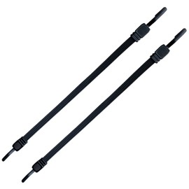 Set of 2 flat elastic straps with hooks, rubber tensioners, elastic straps with plastic hooks (prevents scratches), luggage straps, expander with rotating hooks, elastic band for pannier rack and