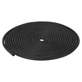 DTGN 4mm x 7.5meters(DxL) Foam Rubber Weather Seal Strip - 1Pack - Good for DIY Furniture - Round EPDM Foam Rubber Weather Stripping - Black