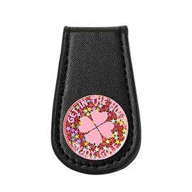 MARUA Golf Marker Light Collecting Marker Leather Belt (Magnetic Clip Type) (PK) Pink