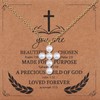 Pearl Cross Necklace for Women Dainty Charm Necklace Freshwater Baroque