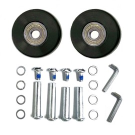 LOTOWELZON 2pcs Luggage Suitcase Replacement Wheels, 45mm Inline Outdoor Roller Skate Wheels with 8mm(0.31") Bearings 35mm 40mm Axles Wrenches Repair Set (OD45xTHK18mm/1.77"x0.7")