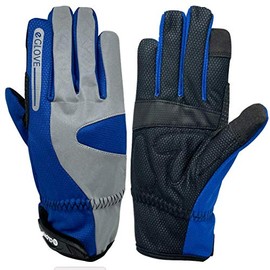 eGlove - BIKE GelPro Hi-Vis Touchscreen Cycling Gloves (Blue Hi-Vis, M)