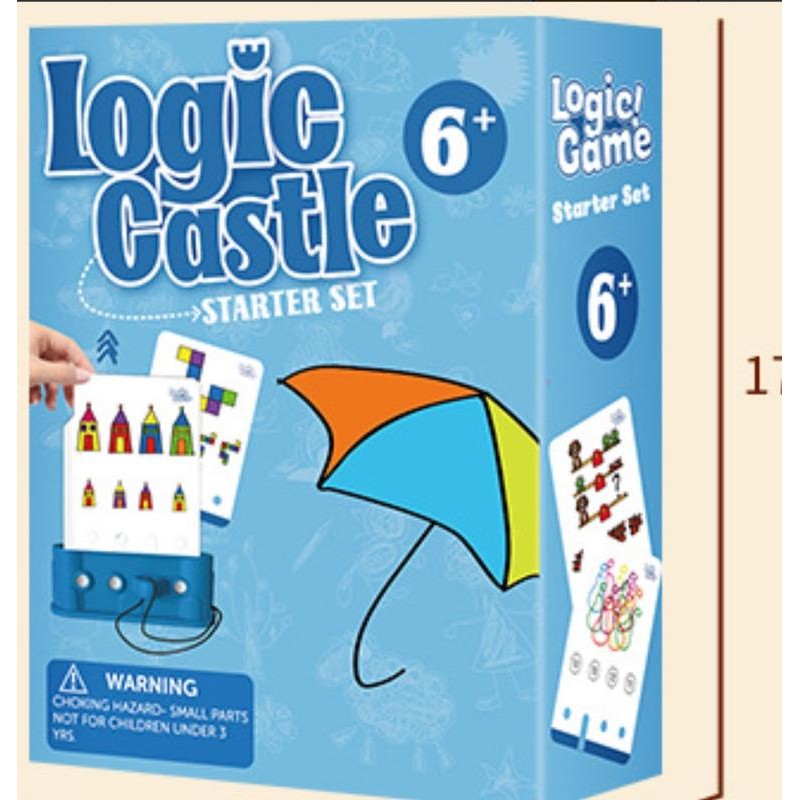Logic Castle Baby educational toy for toddler:_Brown(4+ easy mode)