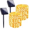 Extra-Long 144FT Solar String Lights for Outside, 2 Pack 400LED