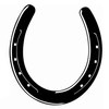3 x Horseshoe Stickers Car Sticker Car Decoration Glossy Black