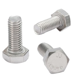 AMLOOPH M6 Bolts, M6 X 12mm Hex Head Cap Screws - A2 Grade Stainless Steel Fully Threaded Hex Bolts for Metal Construction Work, Automotive Machinery (Pack Of 20)