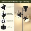 3 Light Floor Lamps for Living Room, 67" Tall Metal